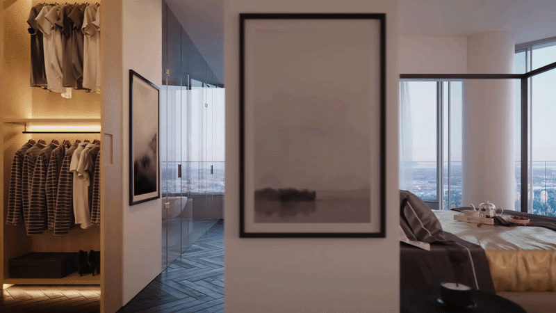 Sergio Castiglia Penthouse Bedroom Rendering